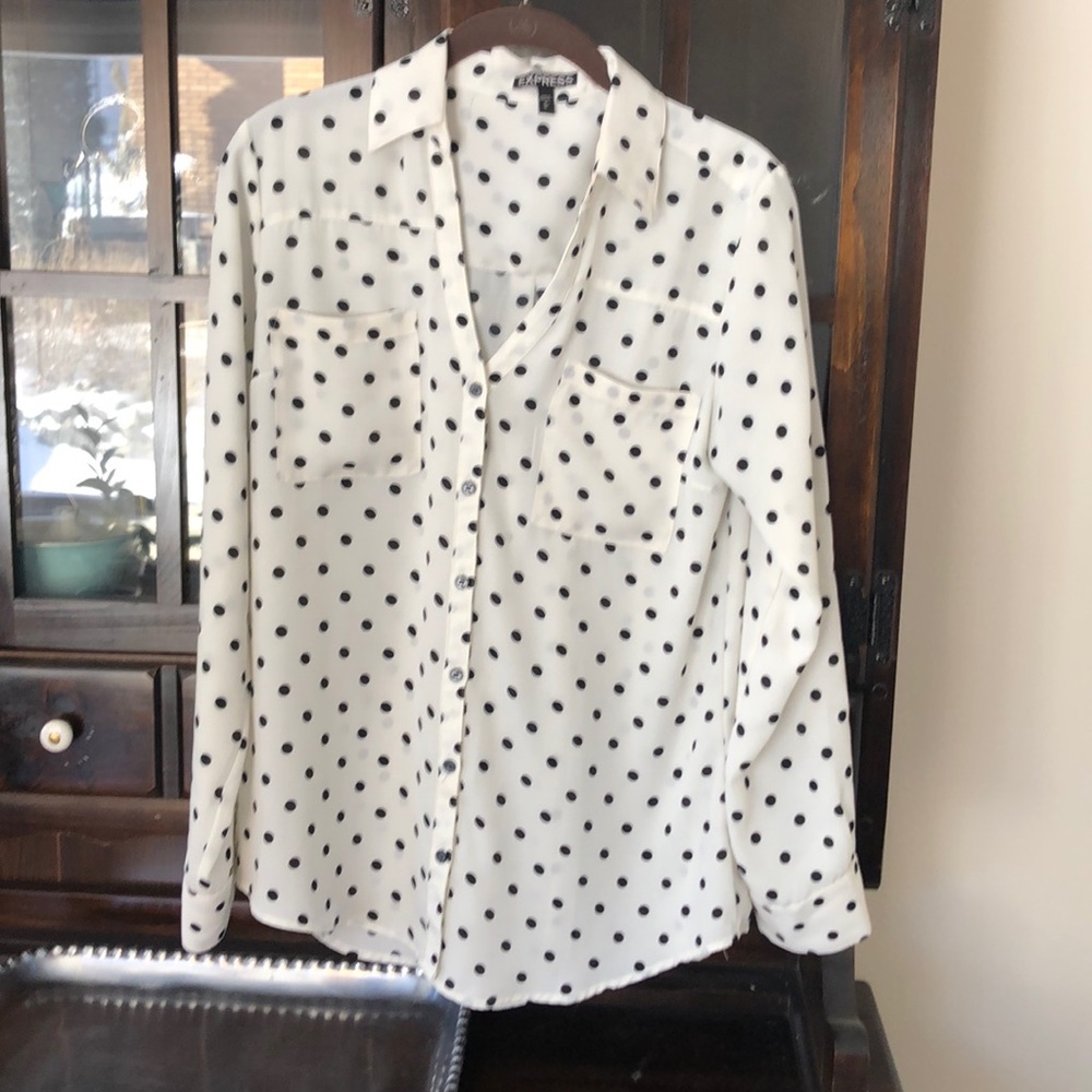 Express White with Black Polkadot Portofino